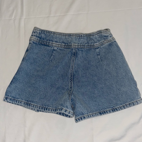 Zara Jean skort denim shorts pleated button snap high waist blue little girls - Picture 6 of 9
